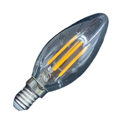LGL LED Filament Candle Bulb E14 White Clear Glass (018) Series