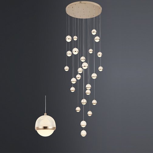 LGL Chandelier 1178/25 Gold & White Series