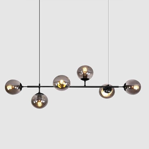 LGL LED Chandelier L120CM 6 Globe Brass Series