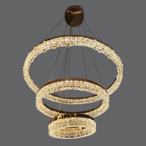 LGL LED Chandelier 4833-246GD Tri-Colour Selectable Series