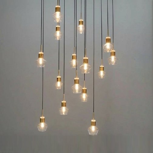 LGL LED Pendant Light 10131-15-B-GDC White Series
