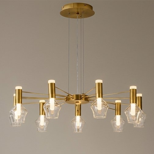 LGL LED Pendant Light 10132-9-GDC White Bronze Series