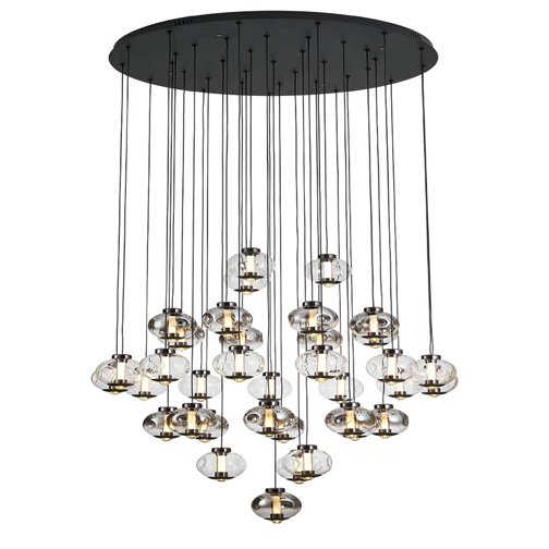 LGL LED Pendant Light 10118-36-B-PBKCS White Black Series