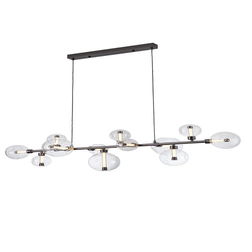 LGL LED Pendant Light 10108-12-PBKC 25W 3000K Warm White Black