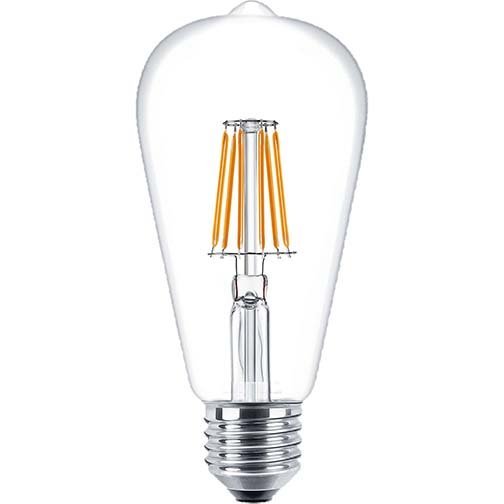 LED Filament Bulb E27 ST64 WW Clear Series