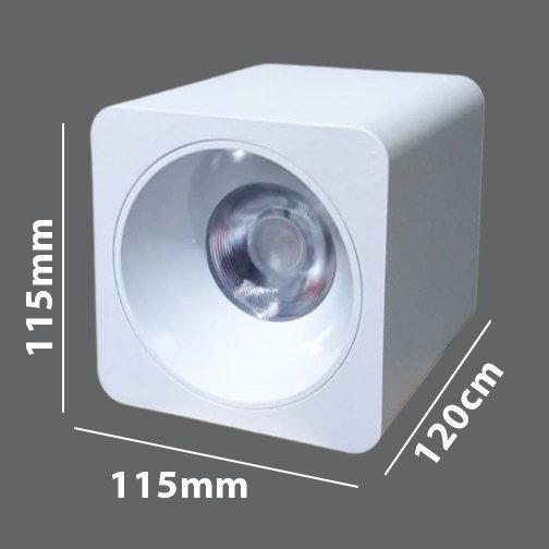 DownLight SQ 15WCOB- 85*85*100 SandyWht ShiWht Face Series