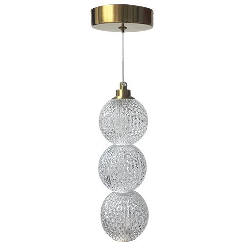 LED Pendent Light single Brz+Milky Irn+Acryli Series