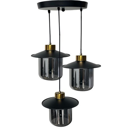 Pendant lamp triple yx06/3 gray,e27 Series