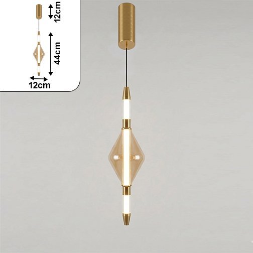 LED Pendant 10112-1-GDC-3K 120*120*440+ Series
