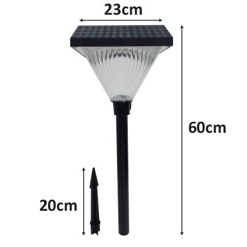 Solar Garden Bollard wtSpike SQ23cm IP65 Series