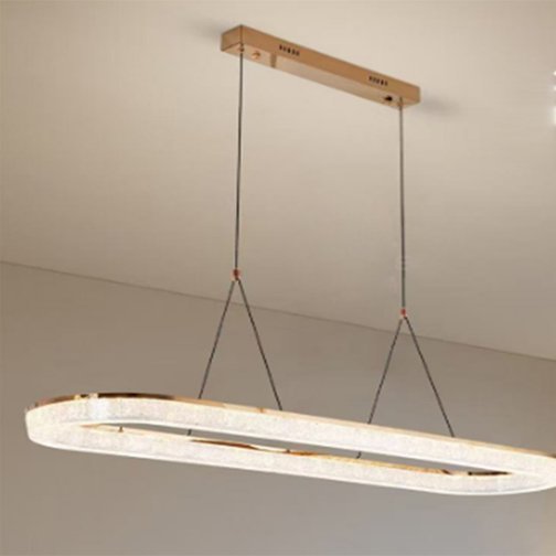Chandelier 1761-1 meter oval SS+Acry Series