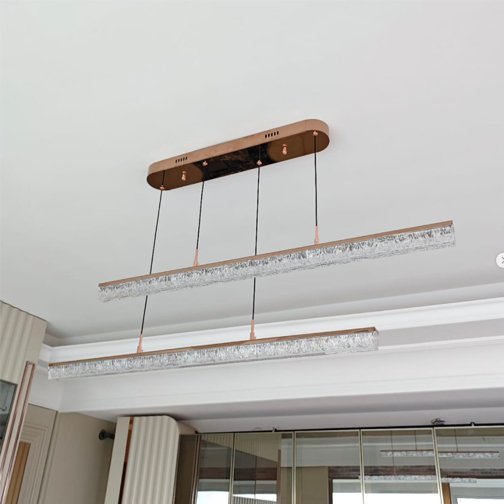 Chandelier 1761-double long hanging SS+Acry Series