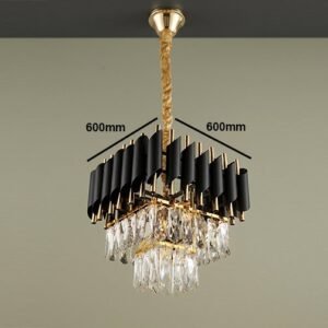 Chandelier CH69015/600*600 BK+GD E27