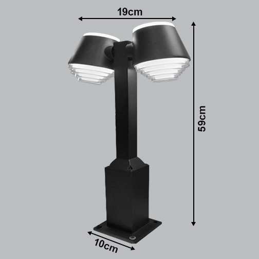LED Garden Lamp 2029/195x195x260 SMD 2* WW Series
