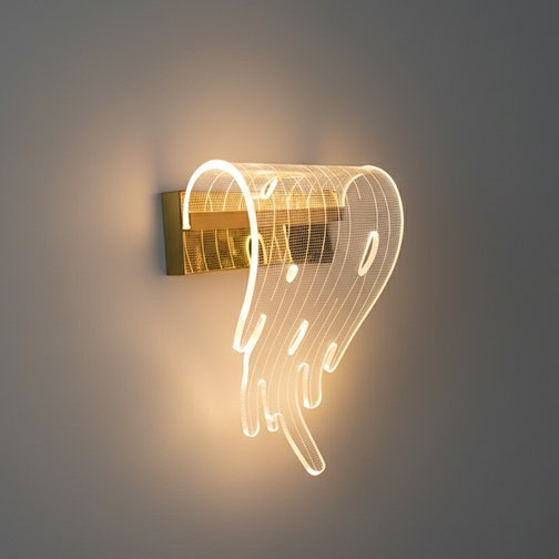 LED Wall light 6263/Alu+acrylic – GD – DL+WW 24.5x18cm Series