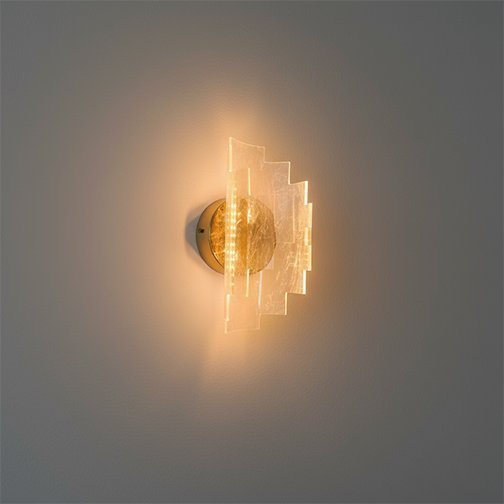 Wall light 6455/Alu+Acr GD 8WTriCol 23.5×11.5 Series
