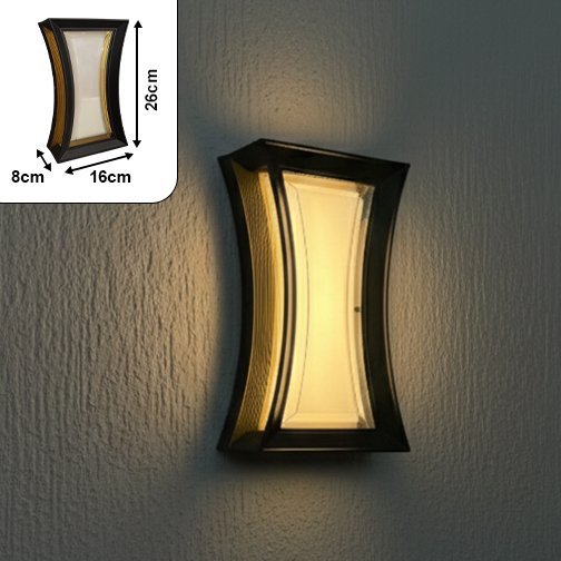 Outdoor Wall MLB358A SMD IP65 BK+GD 260*158* Series