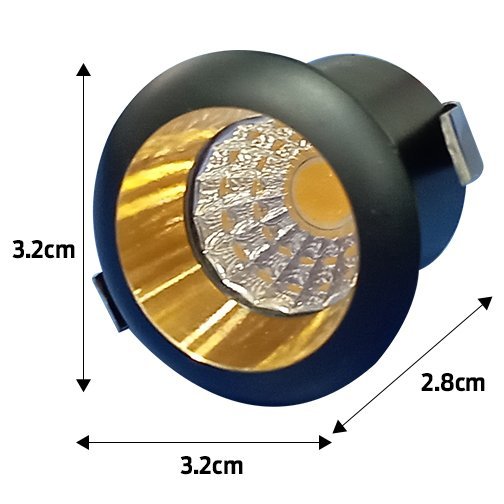 Spot Light COB7017 Black+GD WW Series