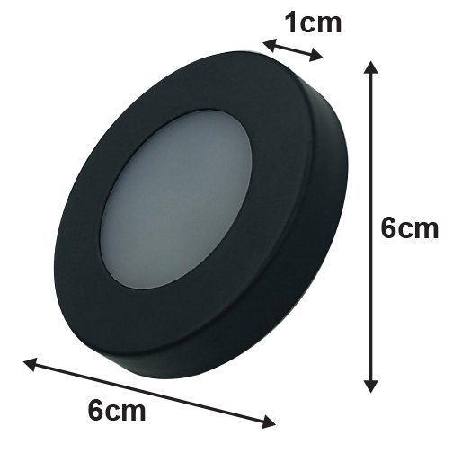 (SPL-282)Mini Cabinet Spot Light BK Body SMDT129 WW Magnt Series